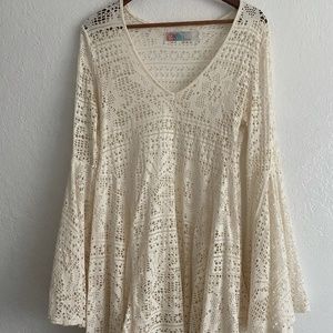Free People Beach Cream Mini Dress
